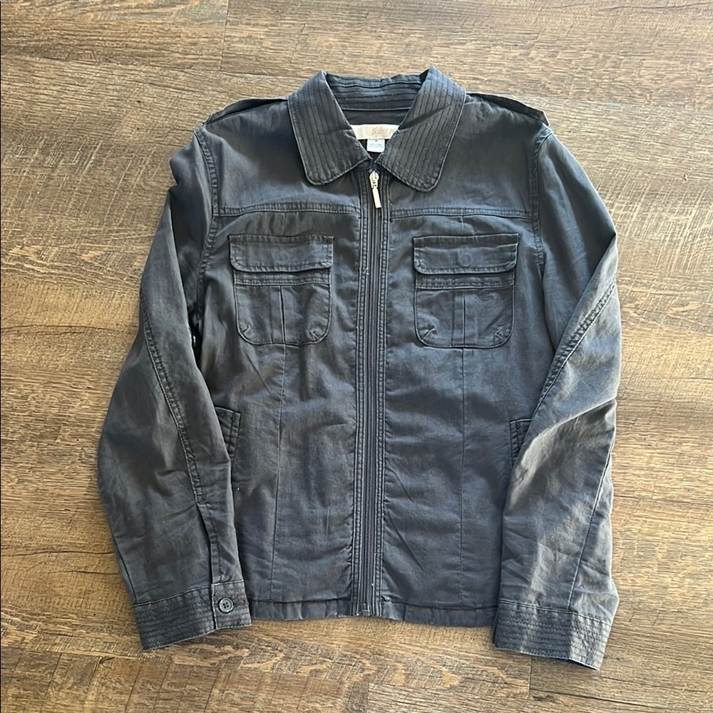 Lightweight Linen Jacket Grey Medium